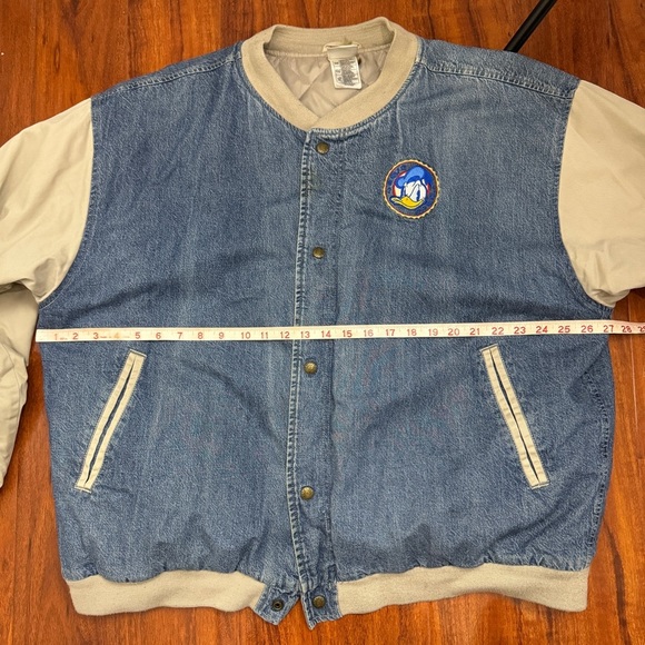Donald Duck Aw Gee Vintage Disneyland Denim Varisty Jacket Size XL - Picture 9 of 11
